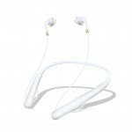 Wholesale Slim Over the Neck Bluetooth Earphone Earbud with MicroSD Music Slot TF200 (White)